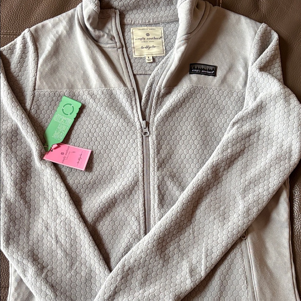 Simply Southern Light Gray Hexagon Ski Jacket